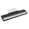 Piano numérique noir de 88 touches avec pupitre intégré, idéal pour musiciens et débutants. Parfait pour le studio et la maison.