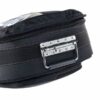 Étui de batterie électronique noir avec fermeture éclair et poignée métallique robuste, idéal pour le transport sécurisé.
