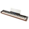 Piano numérique portable avec finition bois, 88 touches, écran LCD et pupitre, idéal pour les débutants et professionnels.